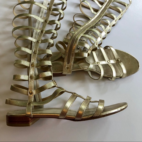 Stuart Weiztman Metallic gladiator sandals - Picture 4 of 8